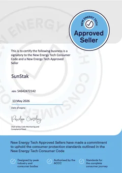 New Energy Tech Consumer Code approved seller